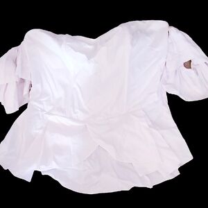 Elegant White Off-Shoulder Women's Top